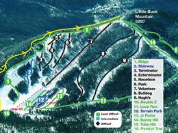 Plan des pistes Loup Loup Ski Bowl