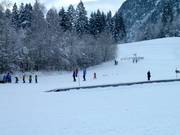 Tapis roulant et téléski à corde à la Wankalm