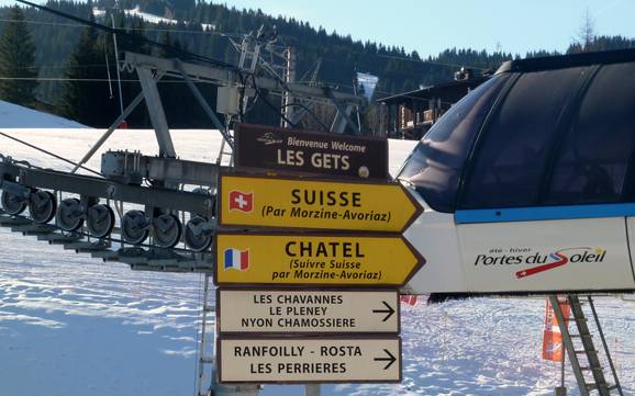 Val d’Illiez: indications de directions sur les domaines skiables – Indications de directions Les Portes du Soleil – Morzine/Avoriaz/Les Gets/Châtel/Morgins/Champéry
