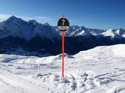 Signalisation de la piste avec numéros de piste