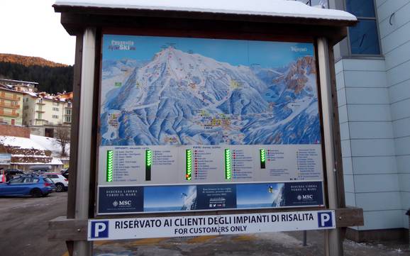 Altopiano della Paganella/Dolomiti di Brenta/Lago di Molveno: indications de directions sur les domaines skiables – Indications de directions Paganella – Andalo