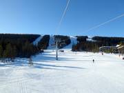 Vue sur les pistes les plus exigeantes de Lindvallen