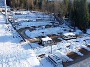 Camping Essenza Alpina directement sur la piste de retour en vallée vers Francolini