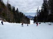 Piste facile au téléski dans la zone de la vallée