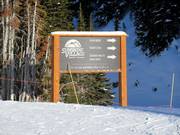 Signalisation des pistes dans le domaine skiable Sunshine Village