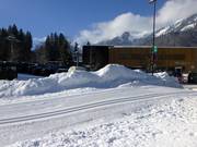 La piste de ski de fond Talloipe Mellau commence directement à la station de la Mellaubahn.