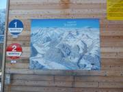 Plan des pistes à la station de vallée