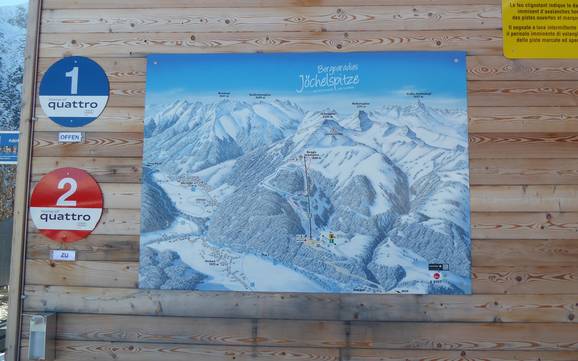 Lechtal (vallée du Lech): indications de directions sur les domaines skiables – Indications de directions Jöchelspitze – Bach