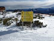 Signalisation des pistes au Feuerkogel
