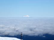 Vue de Whakapapa jusqu'au Mt. Taranaki