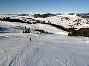 Vue sur le domaine skiable Seiser Alm