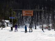 Zone de ski lent pour les familles