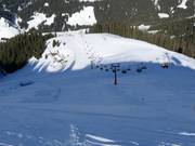 La piste noire depuis le Wastlhöhe est raide.