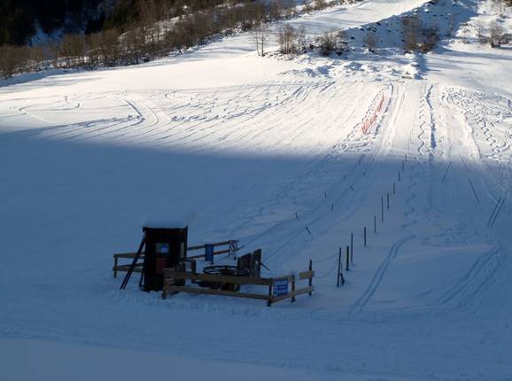 Vue sur la piste de ski