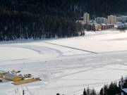 Pistes de ski de fond sur le lac de St. Moritz