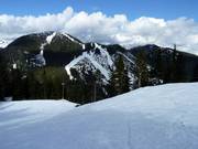 Vue sur les pistes du Mount Strachan