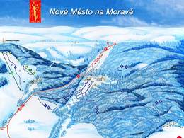 Plan des pistes Harusák – Nové Město na Moravě