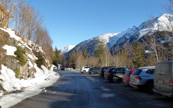 Lechtal (vallée du Lech): Accès aux domaines skiables et parkings – Accès, parking Jöchelspitze – Bach