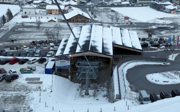 Hall-Wattens: Accès aux domaines skiables et parkings – Accès, parking Glungezer – Tulfes