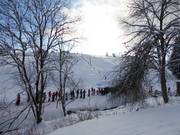 Vue sur la piste de ski au téléski de Mühlberg