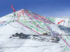 Plan des pistes El Colorado/Farellones