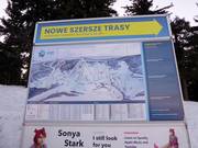 Plan des pistes à la station supérieure