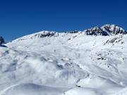 Vue sur les pistes du Piz Vallatscha