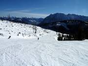 Les pistes sont encore en bon état même plus tard dans la journée.