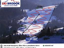 Plan des pistes Brodok – Poráč
