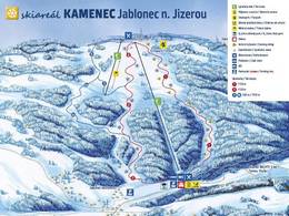 Plan des pistes Kamenec – Jablonec nad Jizerou