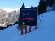 Signalisation claire vers le centre de ski Angertal