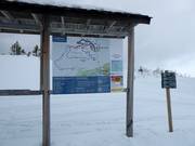 Plan détaillé des pistes de ski de fond du Voss Resort