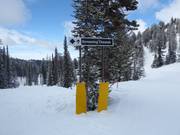 Signalisation des pistes dans le domaine skiable Grand Targhee