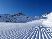 Très bonne préparation des pistes au glacier de Stubai