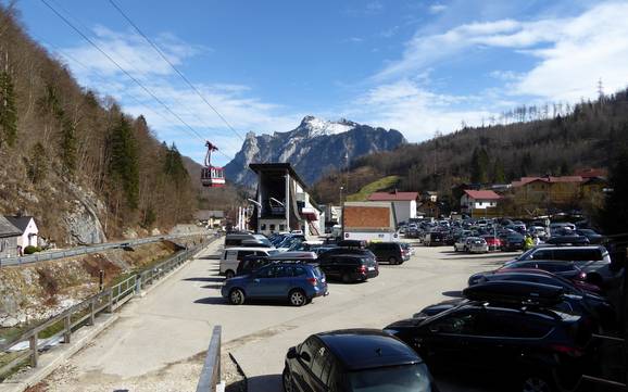 Traunsee: Accès aux domaines skiables et parkings – Accès, parking Feuerkogel – Ebensee