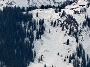 Vue sur le télésiège triple Deep Temerity