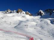 Pentes de poudreuse près du télésiège Contrabbandieri