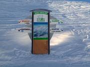 Panneaux d'information dans le domaine skiable