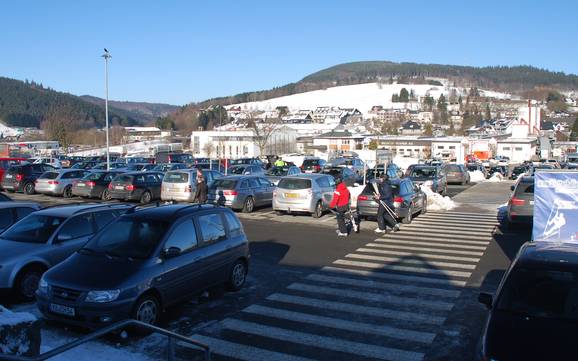 Hesse: Accès aux domaines skiables et parkings – Accès, parking Willingen – Ettelsberg