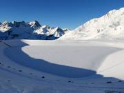 Lac de retenue pour l’enneigement à Kühtai