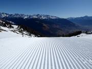Préparation parfaite des pistes dans le domaine skiable de Watles