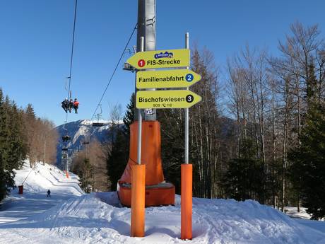 Alpes de Berchtesgaden: indications de directions sur les domaines skiables – Indications de directions Götschen – Bischofswiesen