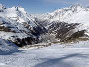 Vue sur le domaine skiable de Zermatt