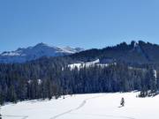 Vue depuis la Winklmoosalm en direction de la Steinplatte