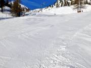 Piste bleue en dessous de la télécabine Mercantour