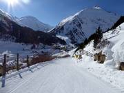 Fin de la descente vers la vallée à Vent