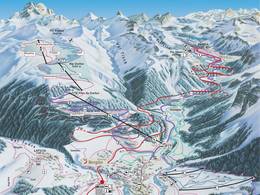 Plan des pistes Tèct/Zinols – Bergün