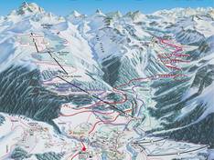 Plan des pistes Tèct/Zinols – Bergün