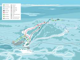 Plan des pistes Sjusjøen