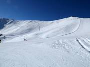 Vue sur les pistes difficiles Col et Face (Zinal)